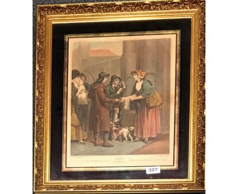 A gilt framed Cries of London print after F. Wheatley, 47 x 56cm.