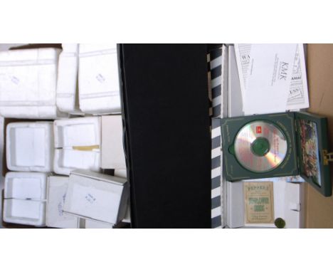 A quantity of Beatles collectibles to include musical trinket boxes, figure sets, four boxed wrist watches, a boxed limited e
