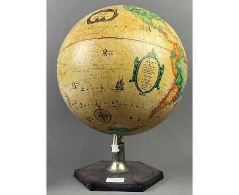 MODERN TERRESTRIAL TABLE GLOBE,41cm high, along with a metranome (2)