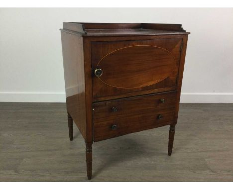 MAHOGANY TRAY TOP COMMODE CHEST,52cm wideCondition report: 73cm high, 41cm deep