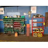 (2) Racks & (1) Shelving Unit of Assorted Hardware