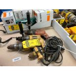 (3) Electric Hand Drills; (2) Dewalt & (1) Milwaukee