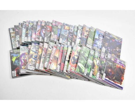 D.C; a collection of comic books to include Green Lantern, Green Arrow, Team Titans, Secret Six, Batman 89, White Knight, etc