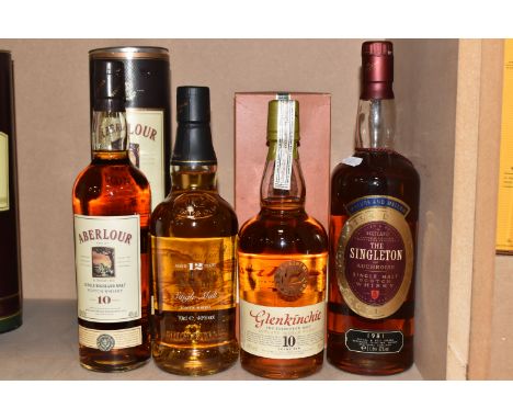 SINGLE MALT, Four Bottles of Outstanding Single Malt Scotch Whisky comprising 1 x 1 Litre Bottle of THE SINGLETON OF AUCHROIS