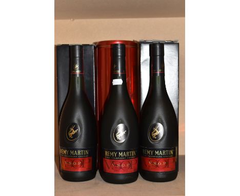 COGNAC, Three Bottles of REMY MARTIN VSOP Fine Champagne Cognac, 40% vol. 70cl, all seals intact, all bottles boxed