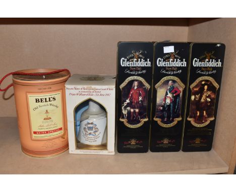 SINGLE MALT &amp; BLENDED WHISKY, comprising 3 x GLENFIDDICH SPECIAL OLD RESERVE Pure Malt Scotch Whisky, 40% vol. 70cl, fill