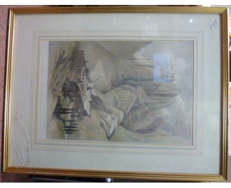 After David Roberts - 'Convent of St.Catherine with Mount Moreb' (1839)  lithograph  published by FG Moon, Oct 1st 1844  21''