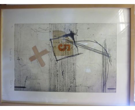 Turnbull - 'Plastered 5'  artist's proof lithograph  inscribed & bears a pencil signature  23'' x 15'' in a strip frame