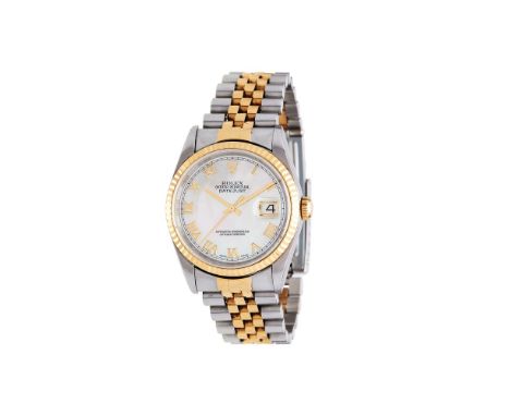 ϒ Rolex, Oyster Perpetual Datejust, ref. 16233, a bi-metal bracelet watch, no. P646966, circa 2001, automatic movement, 31 je