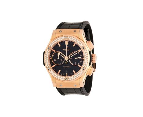 Hublot, Classic Fusion, Chronograph King Gold Diamond, ref. 521.OX.1181.LR.1104, an 18 carat rose gold and diamond wrist watc