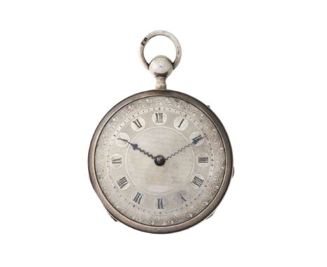 Robert &amp; Courvoisier, a silver open face quarter repeating pocket watch, no. 30765 30437, circa 1800, verge fusee quarter