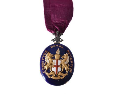 Of Royal Interest: a mid Victorian gold and enamel commemorative locket, to celebrate the recovery of the Prince of Wales fro