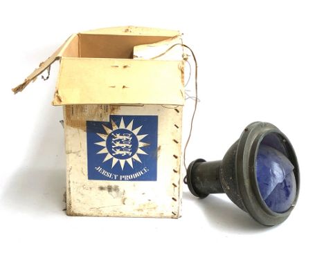 A vintage Lamplough Day Lamp hanging light (glass af), 31cmH 