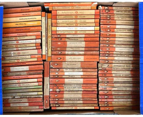 A box of vintage Penguin paperbacks, approx. 90 