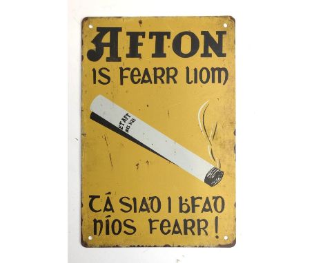 A reproduction enamel cigarette sign, 30x20cm 