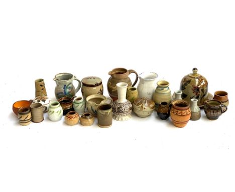 A large quantity of Studio Pottery inc. Leach St Ives, Chelsea, Pearson, &amp; other Cornish Pottery 