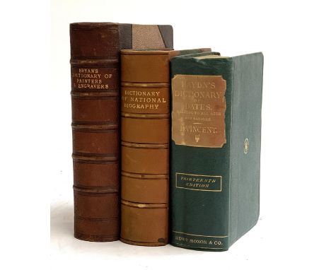 BOOKS, THREE 'DICTIONARIES'. VINCENT, B., 'Haydn's Dictionary of Dates', 13th ed., Moxon, London, 1868. Half-leather. Bookpla