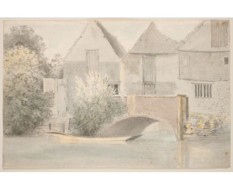 JOHN BAPTIST MALCHAIR (GERMAN - BRITISH 1731-1812) BEHIND THE BREWHOUSES IN ST. TOLES OXENinscribed and dated in the artist's