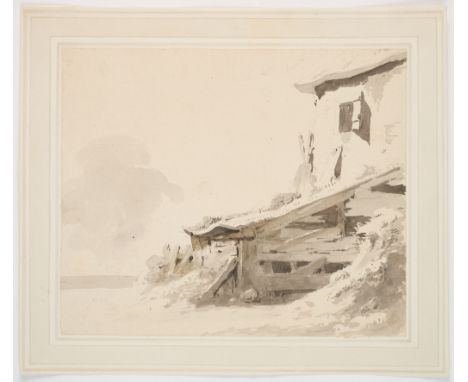 HENEAGE FINCH, 4TH EARL OF AYLESFORD (BRITISH 1751-1812) A FARMHOUSEpencil and grey wash on laid paper 18.5 x 22cm; 71/4 x 8 