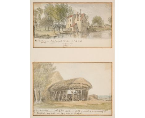 DR WILLIAM CROTCH (BRITISH 1775-1847) THE WAIRS (WEIRS) NEAR OXFORD numbered and inscribed and dated, 61 The Wairs, near Oxfo