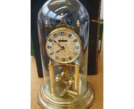 Anniversary clock with glass dome 