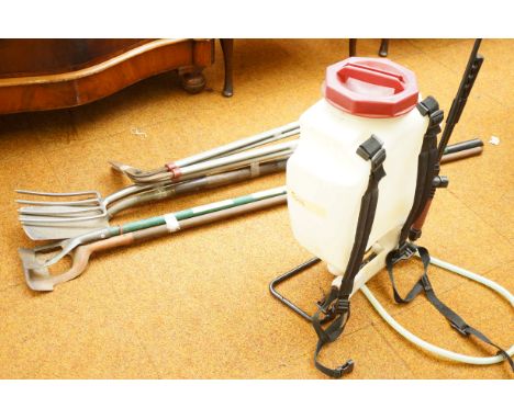 Garden tools &amp; a back pack sprayer 