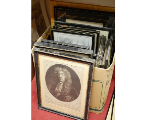 A quantity of principly monochrome prints to include portrait examples