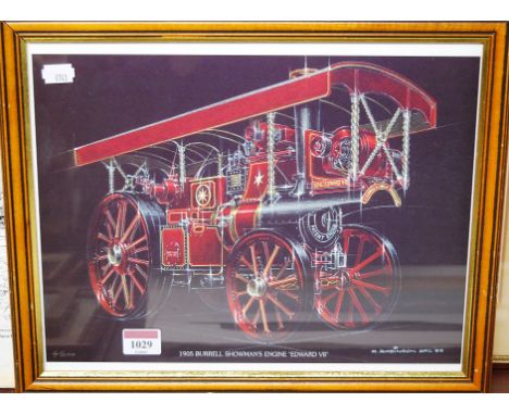 R Robinson - limited edition print of a showman's engine, and two others by the artist each numbered 2/200 (3)