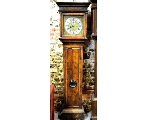 Witherton, Hereford, an 18th century feather banded walnut/fruitwood eight-day longcase clock, the five pillar movement with 