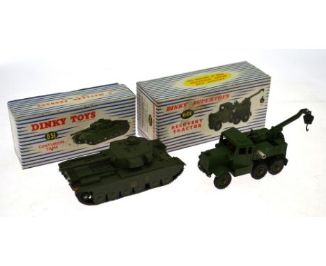 Dinky Supertoys models - Centurion Tank 651 and Recovery Tractor 661 - both boxed (2) Condition Report Lightly played with, b