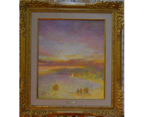 Louis Fabien - Seascape, oil on canvas, signed and dated '77 lower left, 53 x 45 cm