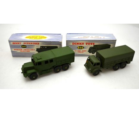 Dinky Supertoys - 10-Ton Army Truck 622 and Medium Artillery Tractor 689 - both boxed and with little or no wear (2) Conditio