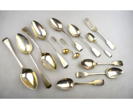 Four George III silver OEP tablespoons including two Exeter assay examples, Richard ferris 1798 and James Dunsford 1810, a br