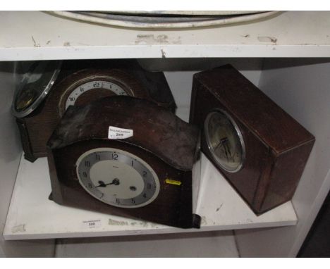 3 vintage mantel clocks