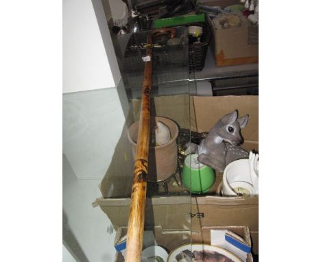 Vintage metal tipped walking cane