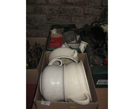 2 boxes inc vintage nails and bolts and 3 goesunders