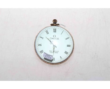 Spherical glass desk clock.