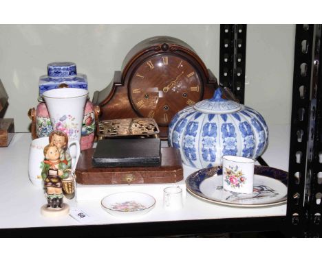 Ringtons, Maling, Coalport, Goebel, mantel clock, cutlery sets, Oriental blue and white jar.