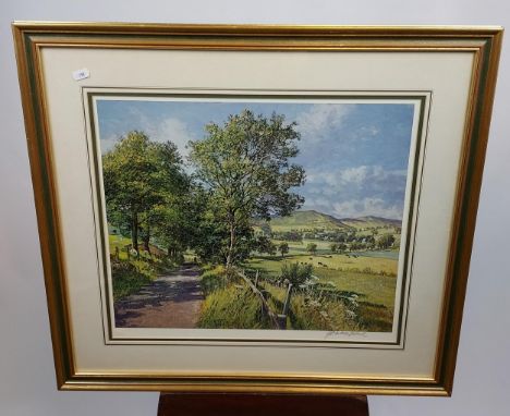 A Limited edition J. McIntosh Patrick print titled 'Highland Lane' [63x72cm]