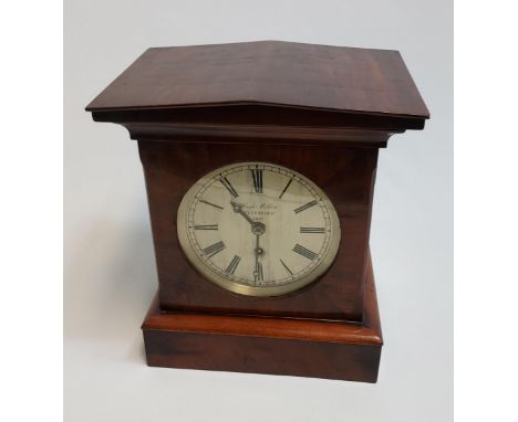 A Mahogany cased Georgian bracket clock produced by Hugh Miller, Edinburgh 1867 [34cm in height] 