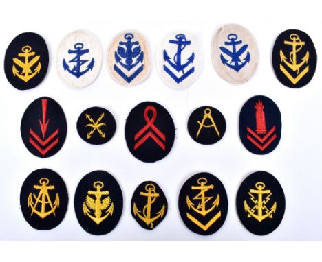 WW2 German Kriegsmarine Trade Badges: Mixture of summer and winter trade badges. (16 items) 