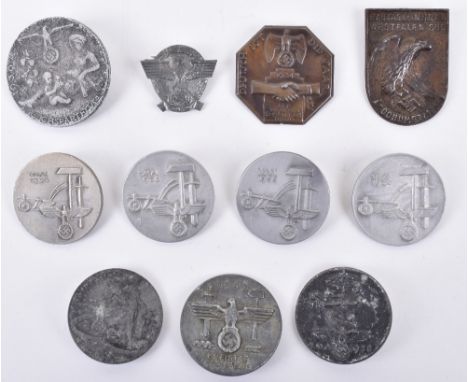 WW2 German Day Badges, all badges have pins and most with makers to back. (11 items) 