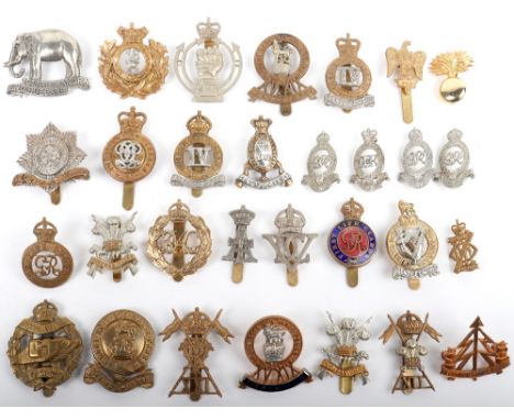 Selection of British Cavalry / Yeomanry Cap Badges, all being other ranks examples, including 4th Queens Own Hussars, Reconna