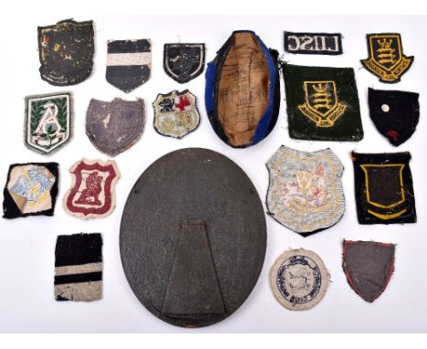 Vintage School Hat and Badges: Hat dated inside 1926 ,framed school badge and many others. (19 items) 