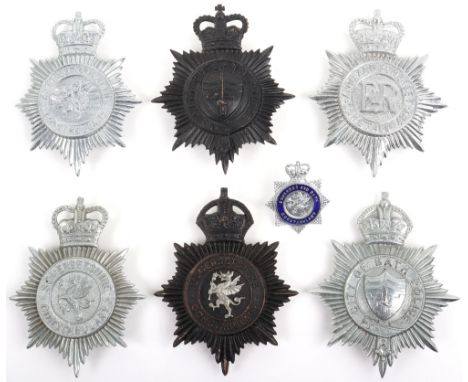 Avon And Somerset Police Badges, Kings Crown Somersetshire constabulary black star helmet plate, Kings crown City of Bath pol