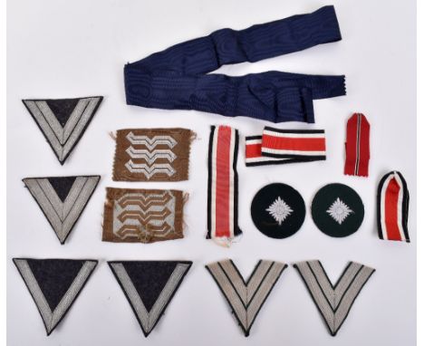 WW2 German Badges and Ribbons, Ten trade badges, army, Luftwaffe etc and  five ribbons. (15 items) 