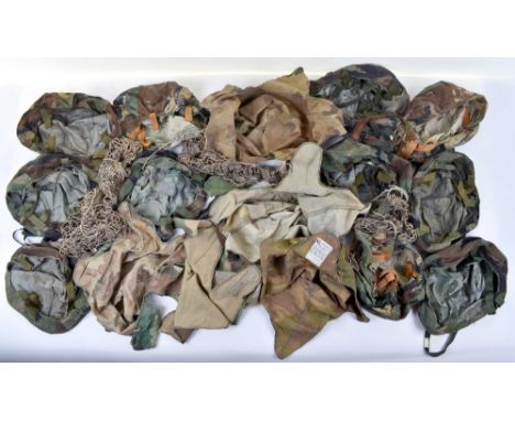 Quantity of British and American Camouflaged Helmet Covers, various periods and conditions. 