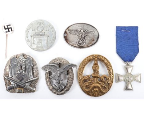 Luftwaffe Observers Badge, 25 engagements General Assault badge, Anti-Partisan badge, Armed Forces 18 year service medal, SS 