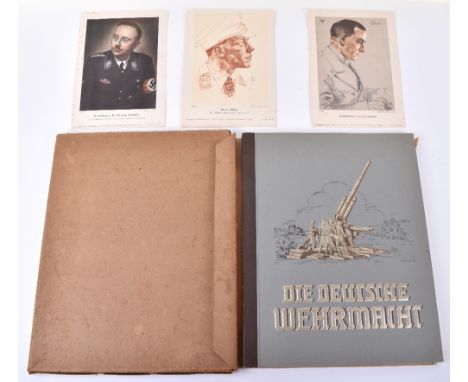WW2 German WEHRMACHT Card Book: Original book with full set of cards inside complete with original outer card cover. 