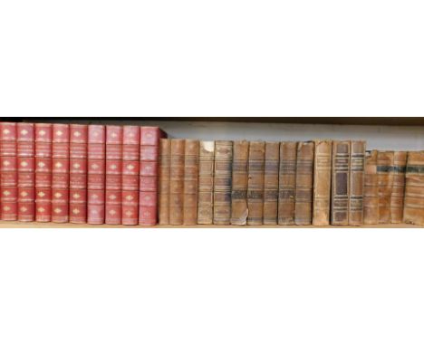 19thC and later leather bindings, to include Bergman and Svensen (Johan and Emil), Varlds-Historien, volumes 1-3, gilt half M